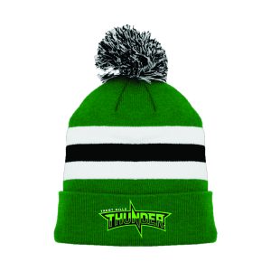 Striped Cuff Pom Toque