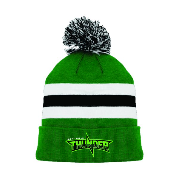 Striped Cuff Pom Toque