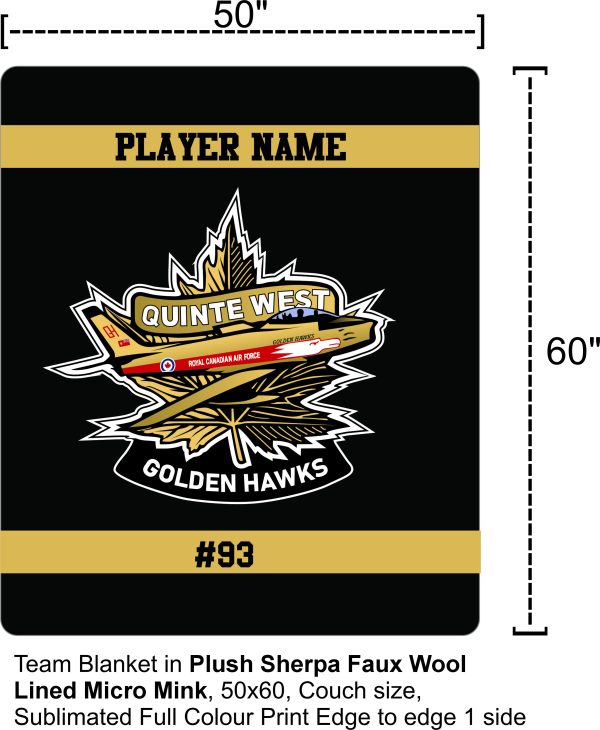 Sublimated Sherpa-Lined Blanket